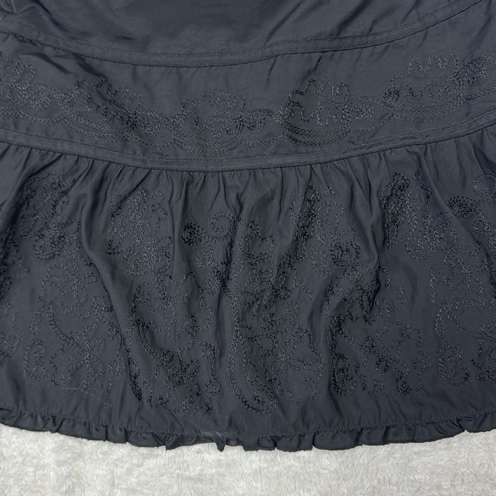Le Chateau Black Bubble Mini Skirt Ruched Casual - Picture 2 of 8